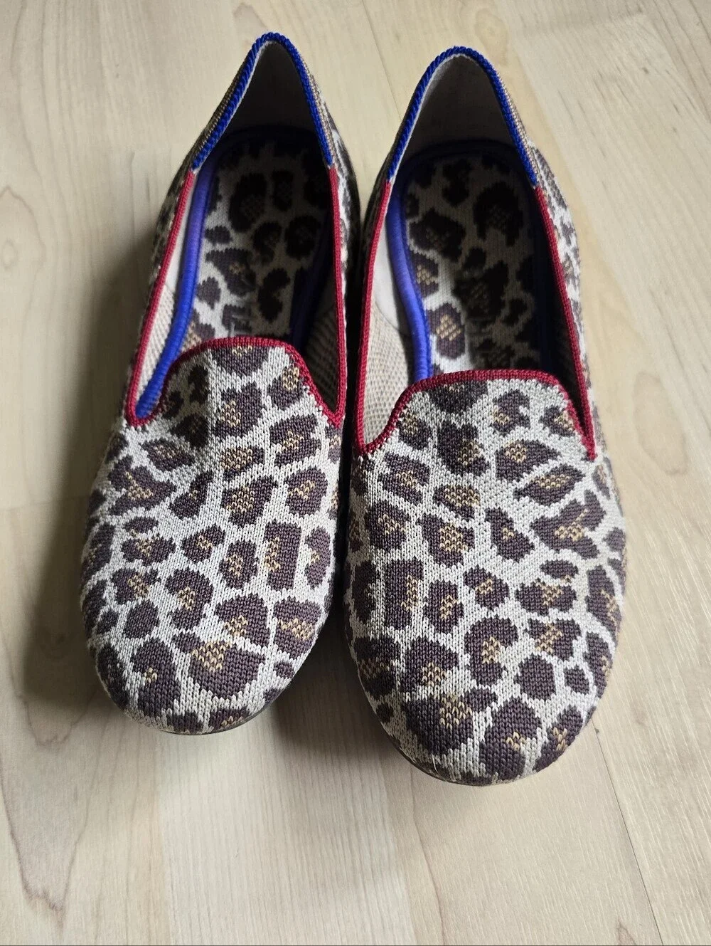 Rothy's The Loafer Shoes Retired Mocha Spot Leopard  Size 6.5